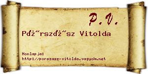 Pórszász Vitolda névjegykártya
